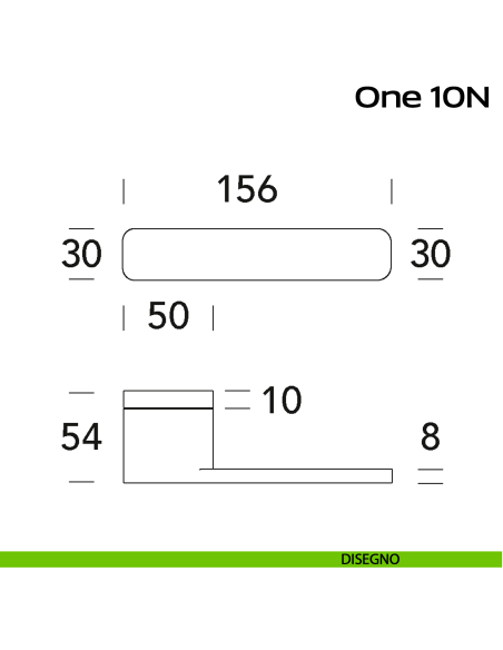 Maniglia per porta 10N One Reguitti disegno