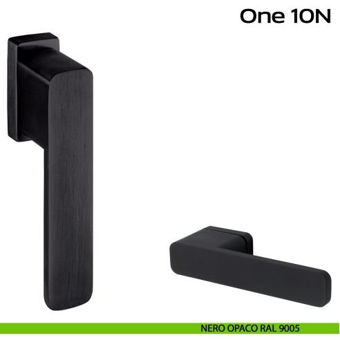 Maniglia per finestra martellina 10N One Reguitti nero opaco