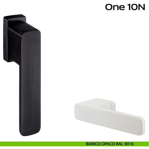 Maniglia per finestra martellina 10N One Reguitti bianco opaco RAL 9016