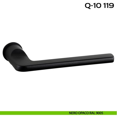 Maniglia per porta Q-10 119 Minimal Reguitti nero opaco