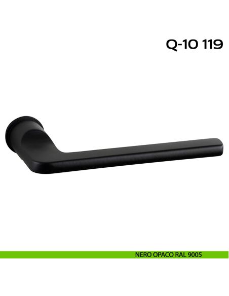 Maniglia per porta Q-10 119 Minimal Reguitti nero opaco