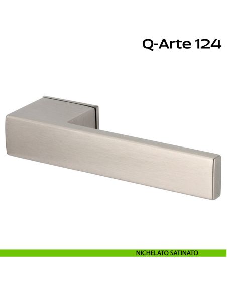 Maniglia per porta Q-Arte 124 Minimal Reguitti nichelato satinato