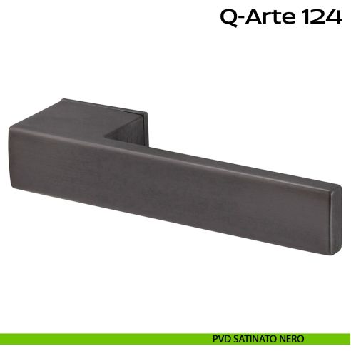 Maniglia per porta Q-Arte 124 Minimal Reguitti pvd satinato nero