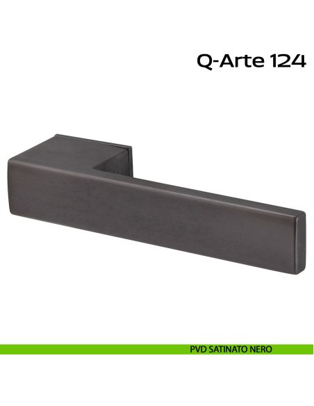 Maniglia per porta Q-Arte 124 Minimal Reguitti pvd satinato nero