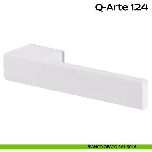 Maniglia per porta Q-Arte 124 Minimal Reguitti bianco opaco