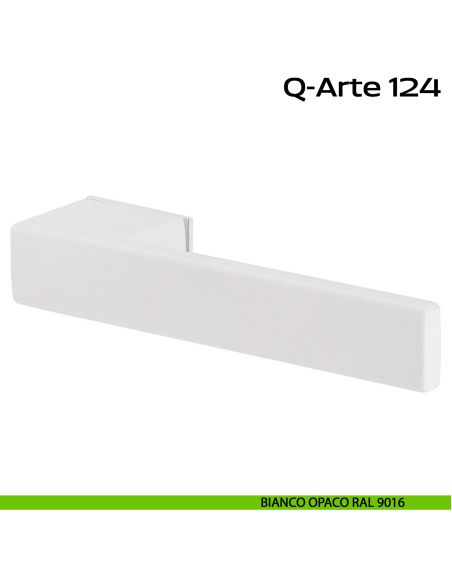 Maniglia per porta Q-Arte 124 Minimal Reguitti bianco opaco