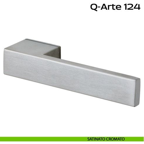 Maniglia per porta Q-Arte 124 Minimal Reguitti satinato cromato