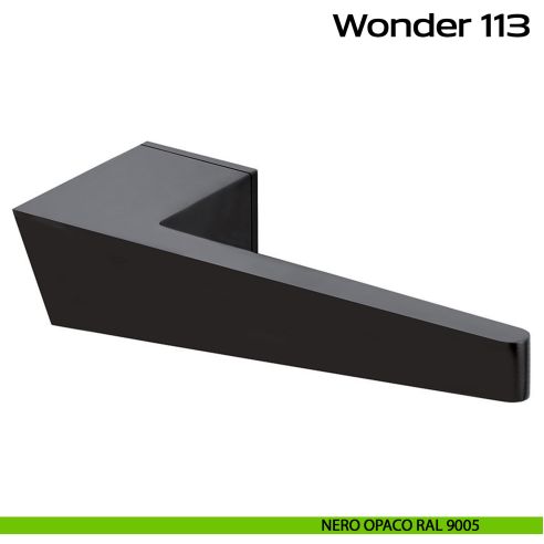 Maniglia per porta Wonder 113 Minimal Reguitti nero opaco RAL 9005