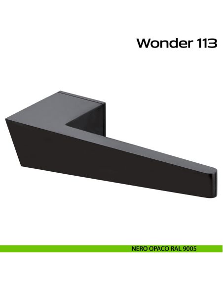 Maniglia per porta Wonder 113 Minimal Reguitti nero opaco RAL 9005