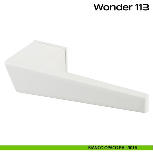 Maniglia per porta Wonder 113 Minimal Reguitti bianco opaco RAL 9016