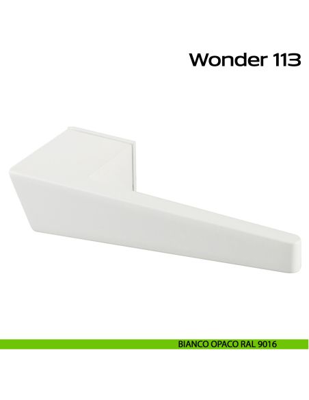 Maniglia per porta Wonder 113 Minimal Reguitti bianco opaco RAL 9016