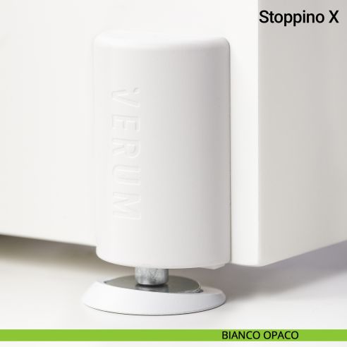 Fermaporta magnetico esterno Stoppino X Verum Italy - bianco opaco