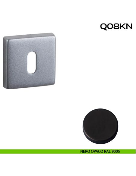 Bocchetta foro chiave quadrata Q08 Reguitti nero opaco ral 9005