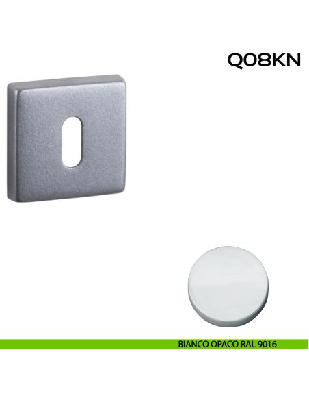 Bocchetta foro chiave quadrata Q08 Reguitti bianco opaco ral 9016
