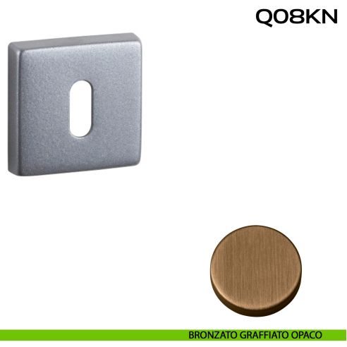 Bocchetta foro chiave quadrata Q08 Reguitti bronzato graffiato opaco