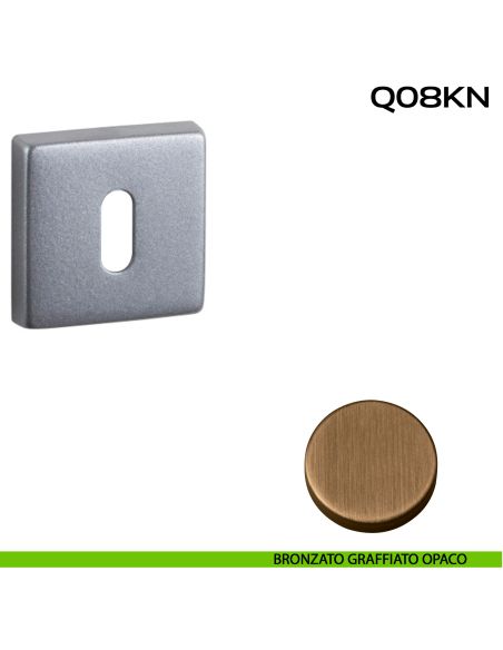 Bocchetta foro chiave quadrata Q08 Reguitti bronzato graffiato opaco
