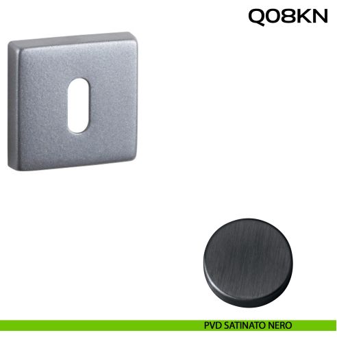 Bocchetta foro chiave quadrata Q08 Reguitti PVD satinato nero