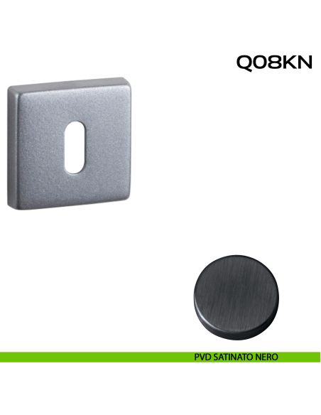 Bocchetta foro chiave quadrata Q08 Reguitti PVD satinato nero