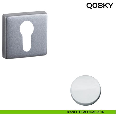 Bocchetta foro yale quadrata Q08 Reguitti bianco opaco