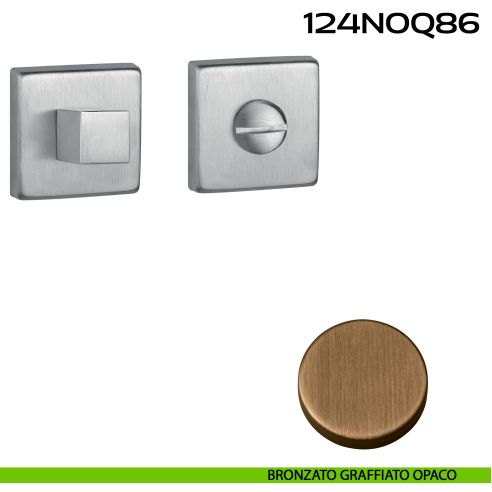 Nottolino WC quadrato Q86 Reguitti bronzato graffiato opaco