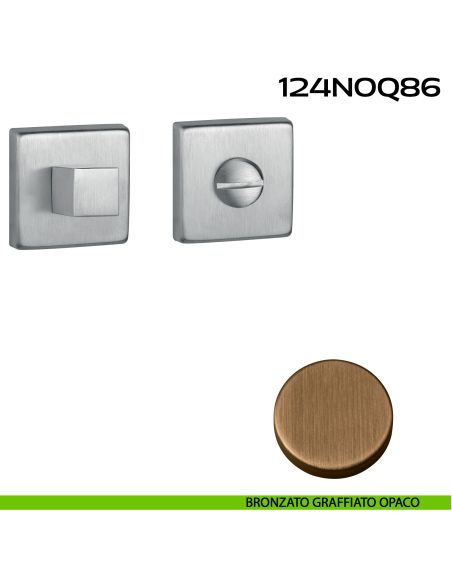 Nottolino WC quadrato Q86 Reguitti bronzato graffiato opaco