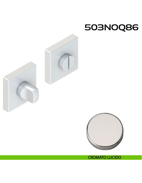 Nottolino WC quadrato 503NOQ86 Reguitti cromato lucido