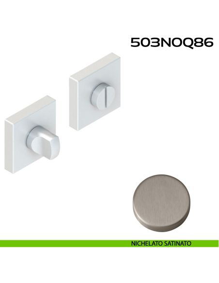 Nottolino WC quadrato 503NOQ86 Reguitti nichelato satinato