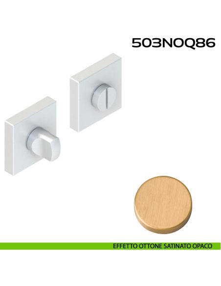 Nottolino WC quadrato 503NOQ86 Reguitti effetto ottone satinato opaco