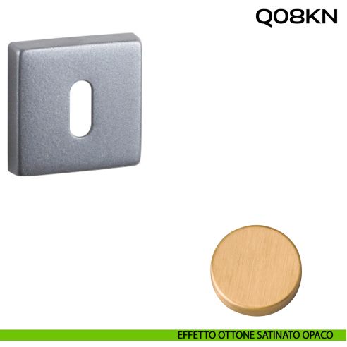 Bocchetta foro chiave quadrata Q08 Reguitti effetto ottone satinato opaco