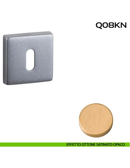 Bocchetta foro chiave quadrata Q08 Reguitti effetto ottone satinato opaco