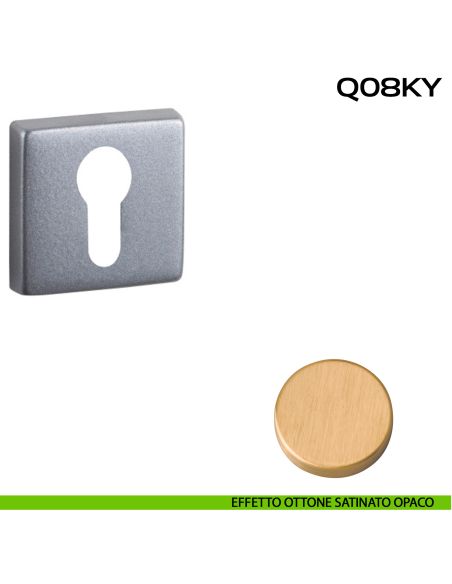 Bocchetta foro yale quadrata Q08 Reguitti Effetto Ottone Satinato Opaco