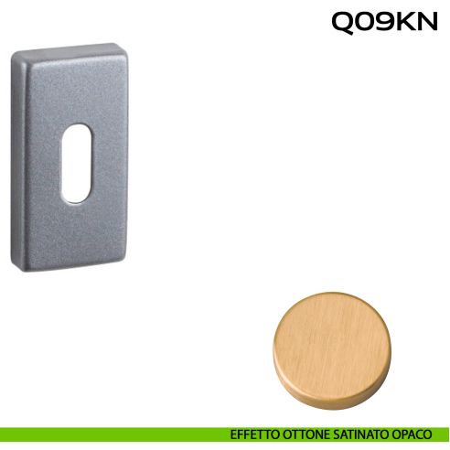 Bocchetta foro chiave rettangolare Q09 Reguitti effetto ottone satinato