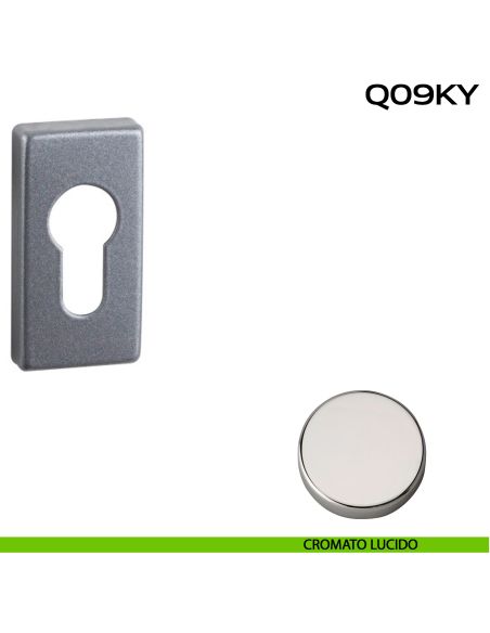 Bocchetta foro yale rettangolare Q09 Reguitti cromato lucido