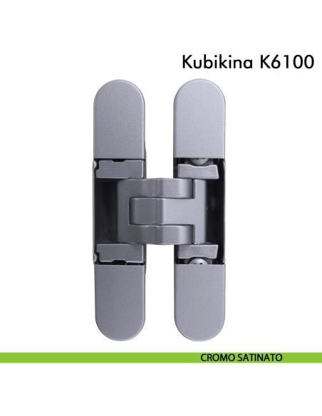 Cerniera a scomparsa regolabile per mobile Koblenz Kubikina K6100 - cromo satinato