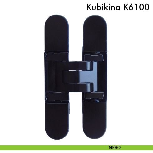 Cerniera a scomparsa regolabile per mobile Koblenz Kubikina K6100 - nero