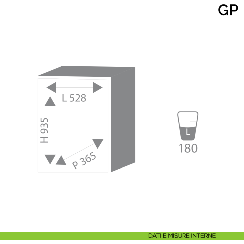 Cassaforte a mobile Bordogna GP 40 - dimensioni interne