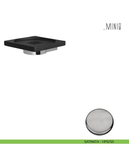 Porta sapone inamovibile Colombo Design serie MiniQ Zirconium stainless-steel HPS/SS