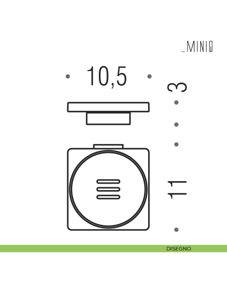 Porta sapone inamovibile Colombo Design serie MiniQ disegno