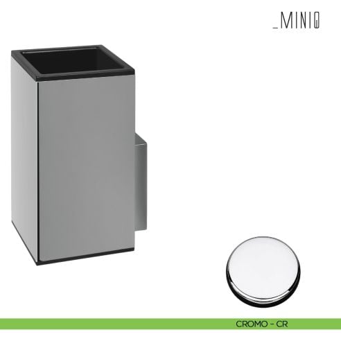 Porta bicchiere Colombo Design serie MiniQ cromo