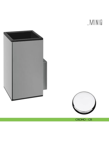 Porta bicchiere Colombo Design serie MiniQ cromo