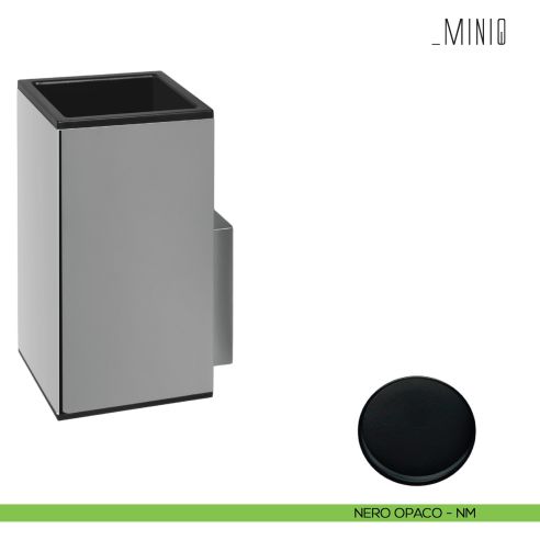 Porta bicchiere Colombo Design serie MiniQ neromat