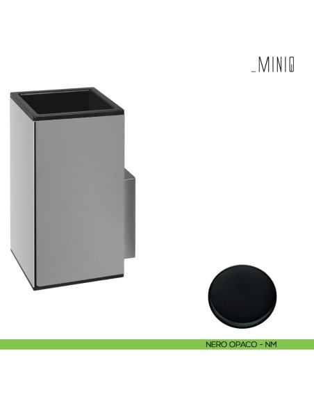 Porta bicchiere Colombo Design serie MiniQ neromat