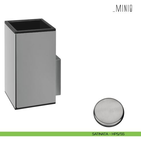 Porta bicchiere Colombo Design serie MiniQ Zirconium stainless-steel HPS/SS