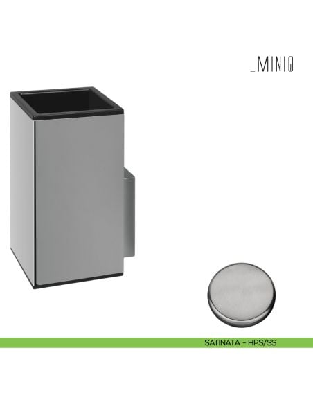 Porta bicchiere Colombo Design serie MiniQ Zirconium stainless-steel HPS/SS