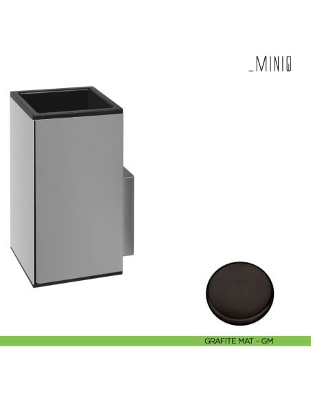 Porta bicchiere Colombo Design serie MiniQ grafite mat