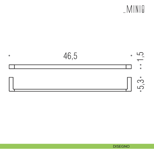 Porta salvietta Colombo Design serie MiniQ 46,5 cm disegno