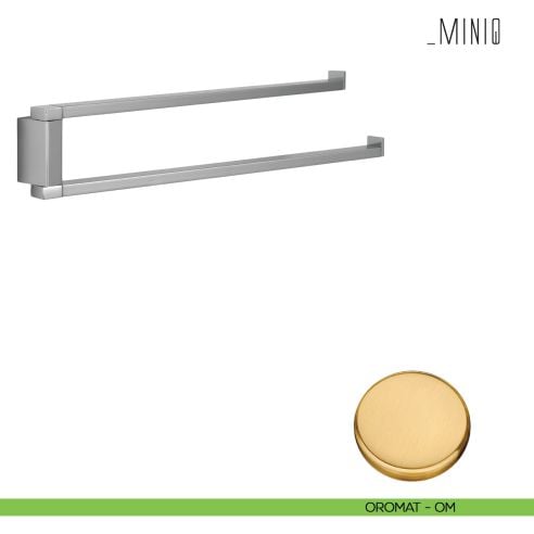 Porta salvietta doppio a snodo Colombo Design serie MiniQ oromat