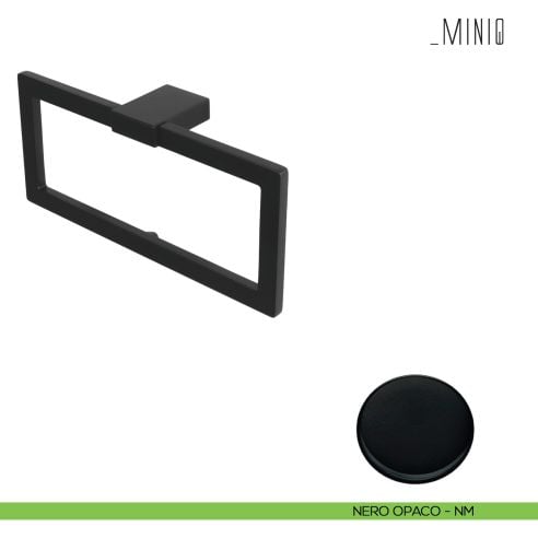 Porta salvietta ad anello Colombo Design serie MiniQ neromat