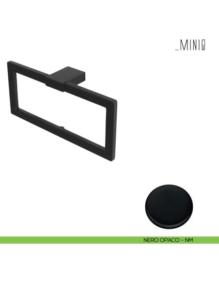 Porta salvietta ad anello Colombo Design serie MiniQ neromat