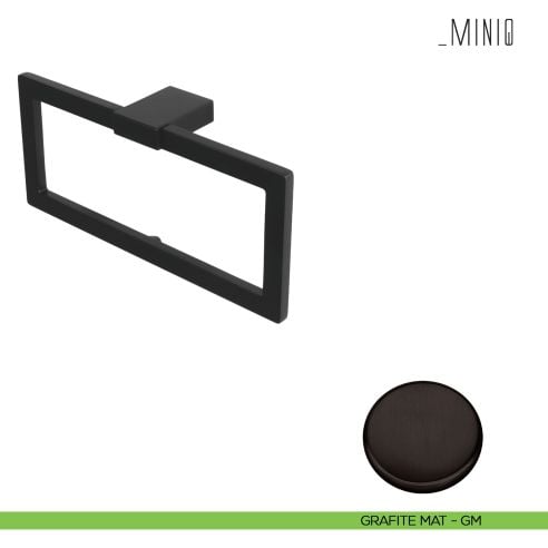Porta salvietta ad anello Colombo Design serie MiniQ grafite mat